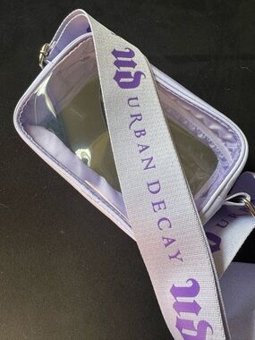 Urban Decay Clear Crossbody Bag Purple Logo Makeup Travel Festival Stadium